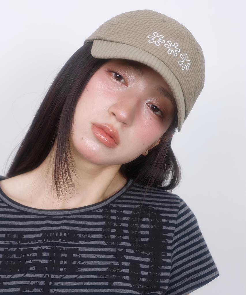 LMR Simple Motif Embroidered Light Ball Cap Khaki