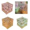 Handcrafts Tulips Night Light Set Home Decoration DIY Kits Handmade Flower Cube Lamp Desktop Ornament Table Night Lamp