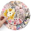Sphinx Hairless Cat Waterproof Stickers - 50 Cartoon Sheets for Phone and Suitcase Decoration