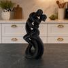 Minimalist Couple Decor 3D Printed Tango Dancer Statue, Abstract Art Figurine with Elegant Ballroom Pose, Modern Stable Base Statue Home Sculpture for