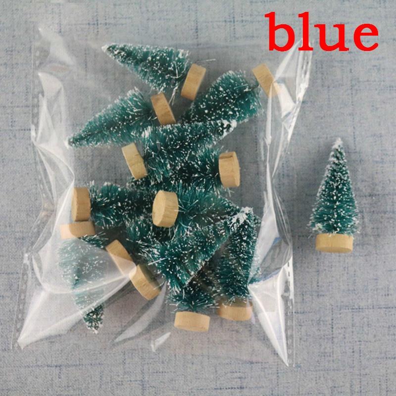 12 PCS/Bag Mini Christmas Tree Home Decoration Small Christmas Tree Mini Tree