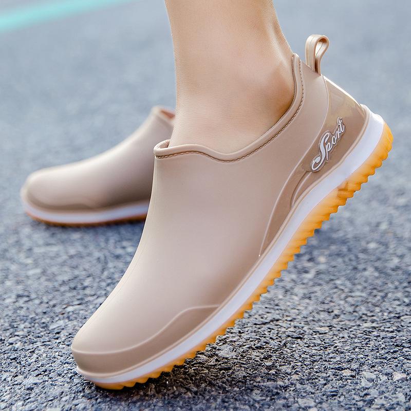 Fashion rain shoes women wear low tube waterproof shoes water boots four seasons rain boots short tube rubber shoes student export