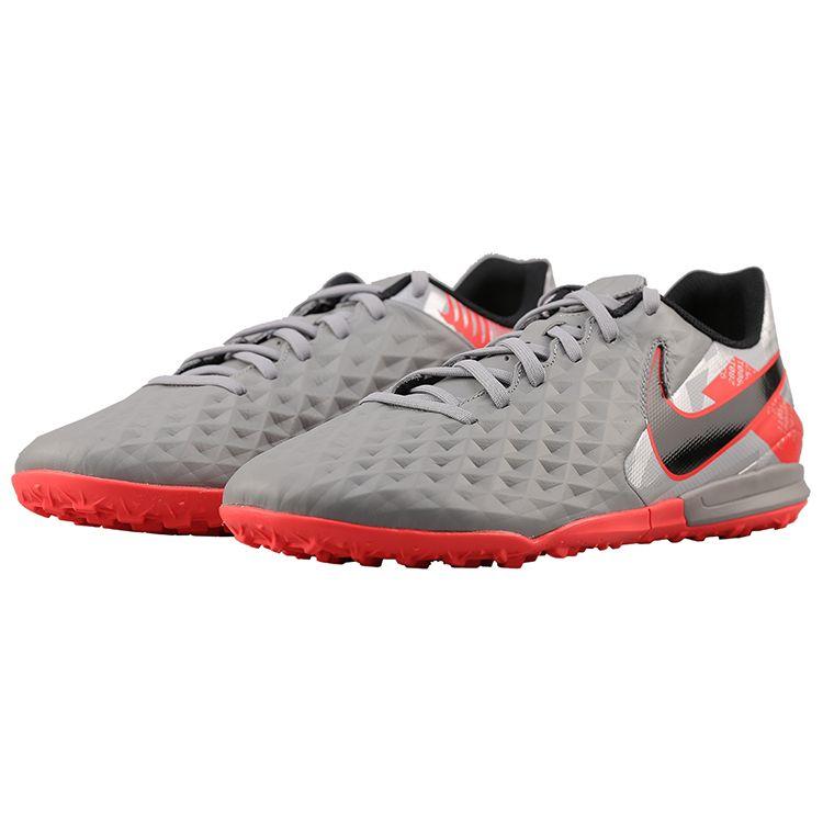 Nike Tiempo Legend 8 Academy TF Soccer Shoes Men Soccer Shoes Gray Red AT6100-906