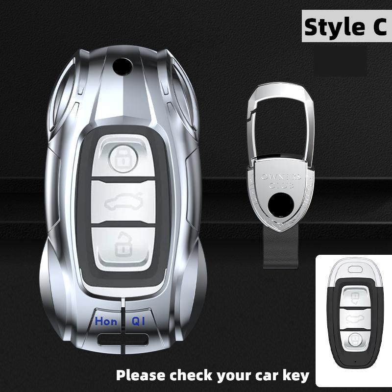 

Metal Car Remote Key Cover Case Holder Protector Keychain Shell Fob For Hongqi New H5 Hs3 Hs5 Hs7 H6 H9 Hq9 Hongqi Accessories