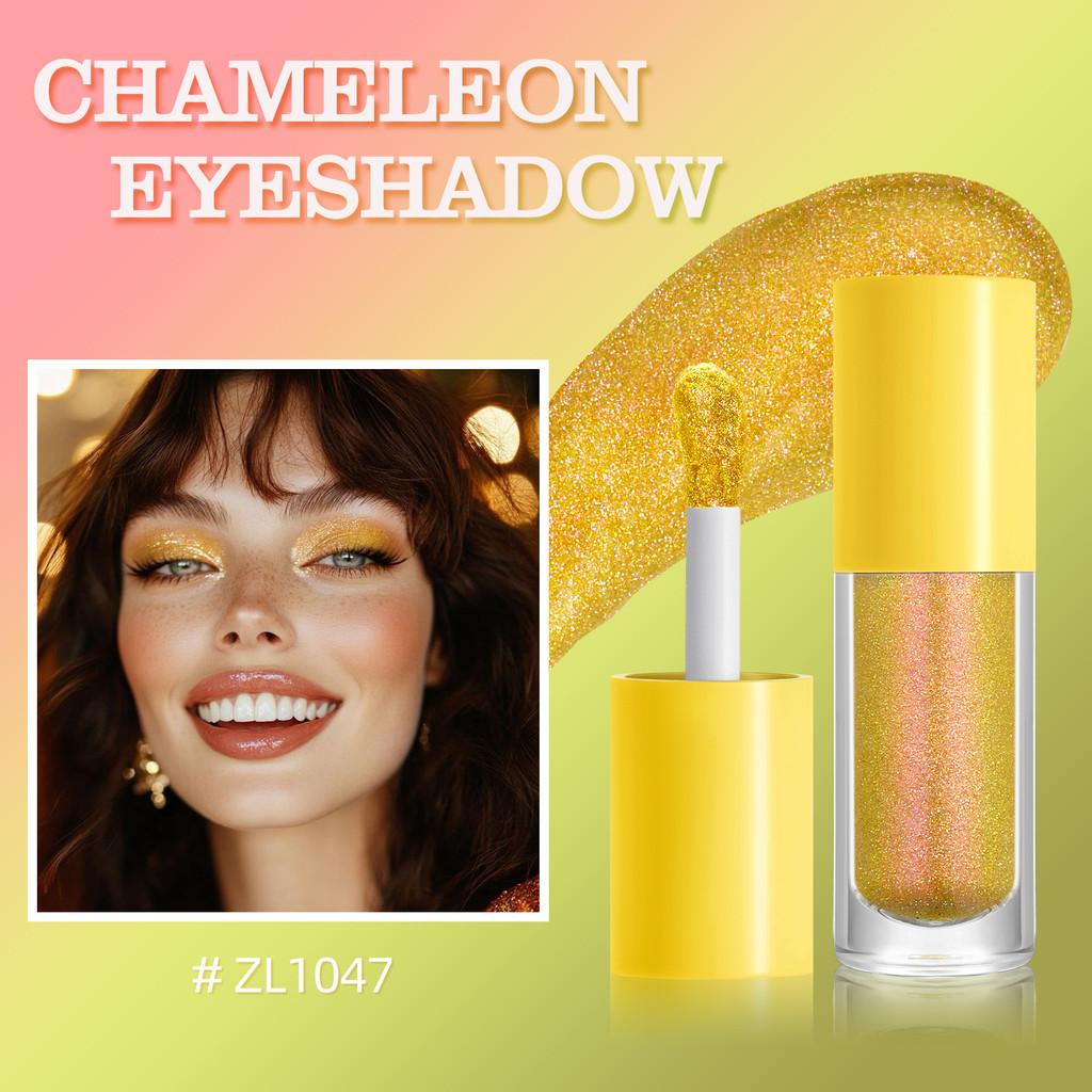 Colorful Chameleon Liquid Eyeshadow Set With Rainbow Glitter For Creative Makeup Looks