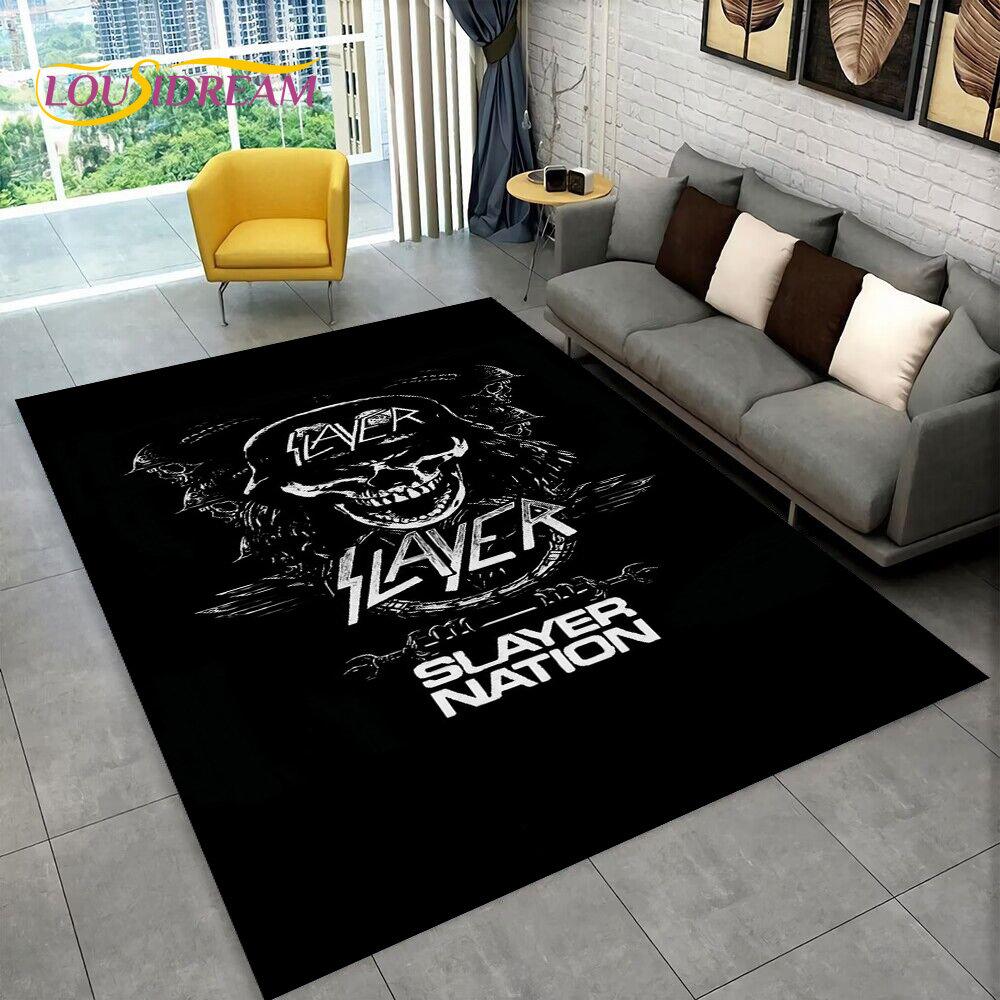 Slayer Ağır Metal Grubu Müzik Alanı Halı, Ev Oturma Odası Yatak Odası Kanepe Paspas Dekor için Halı Halı, çocuklar kaymaz Zemin Mat oyna