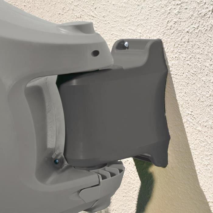 Dévidoir mural automatique 40m - hozelock - fixation murale - sécurité enfant - jaune/gris