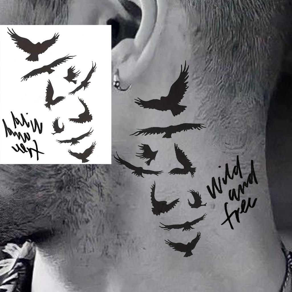 1 Foglio Tatuaggi Temporanei Teschio Ancora Insetto Per Mani Collo Adulti, Adesivi Tatuaggi Finti di Halloween Tatuaggi Realistici a Lunga Durata