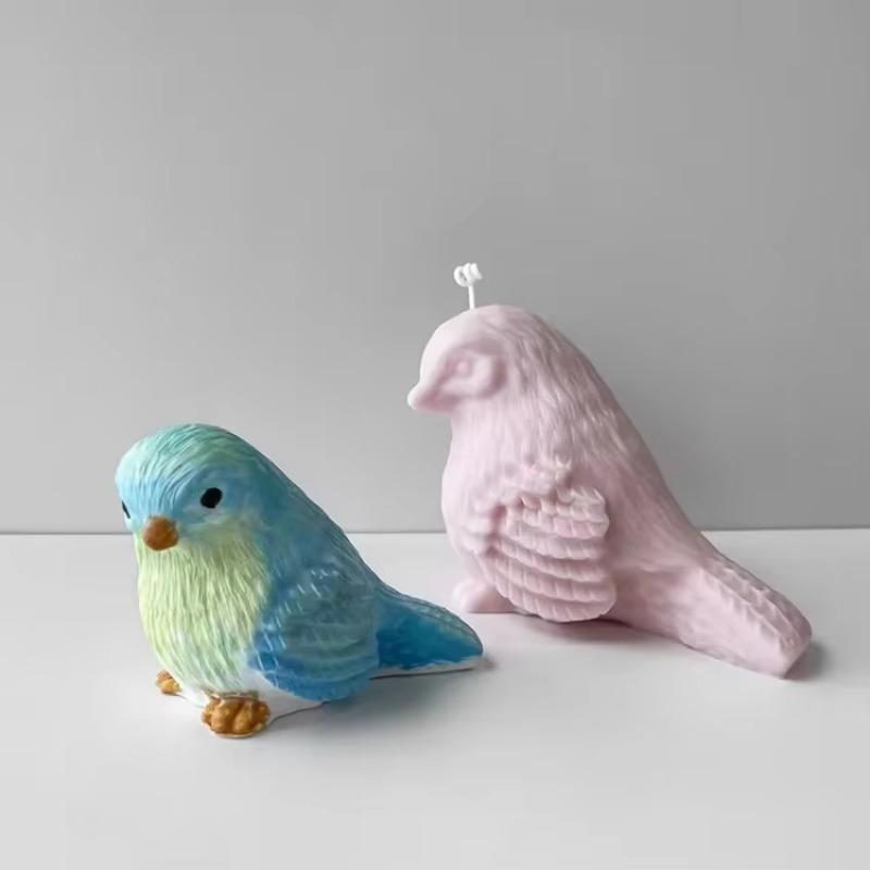 3D Bird Silicone Mold DIY Scented Candle Plaster Mold Handmade Soap Resin Drip Gel Mould Cute Animal Birdy Home Decor Crafts