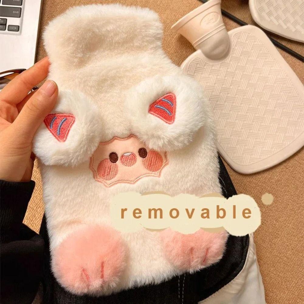 Cute Hot Water Bottles Lamb Pattern Hand Warmers Kawaii Water-filling Bottle  Female