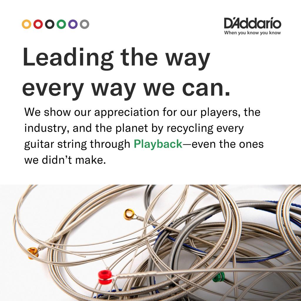 Acoustic Guitar Bronze D'Addario Strings, 80/20 Light, .012-.053, EJ11-3D, 3-Pack