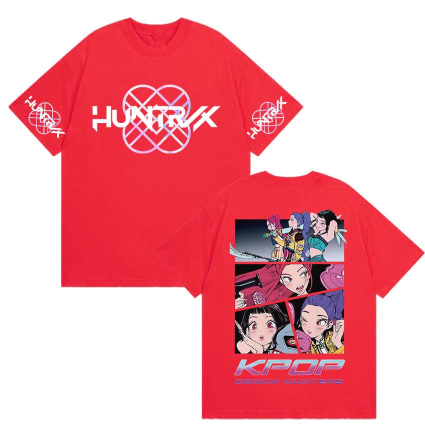 Limited Demon Hunters 2025 K-pop Film Graphic T-Shirt Men Women Clothing Tide Oversized T Shirt Fashion High Quality Cotton Tees