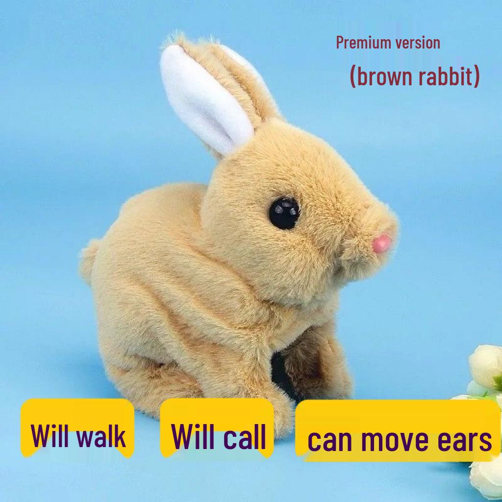 Interactive Walking and Talking Plush Bunny Toy