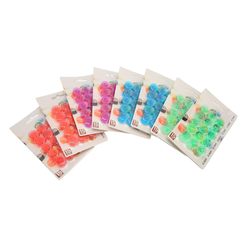 120Pcs Colorful Bobbins Assorted Transparent Soft Durable Plastic Sewing Bobbins for Machine Manual