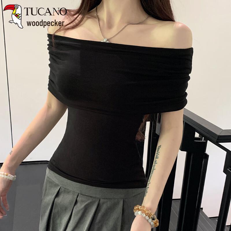 

Women s Off-Shoulder Knit T-Shirt L