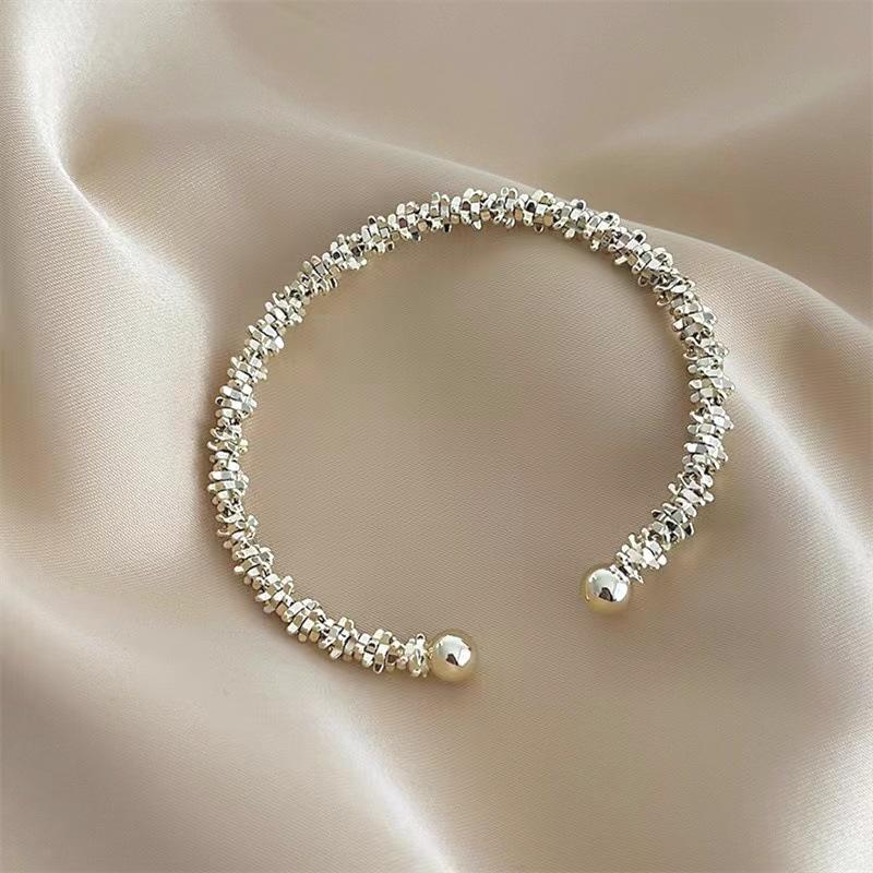 Stainless Steel Elegant Beaded Gold/ Silver Color 4 mm Round Chain Bracelets for Women 18K Gold Jewelry Accessories Wholesale