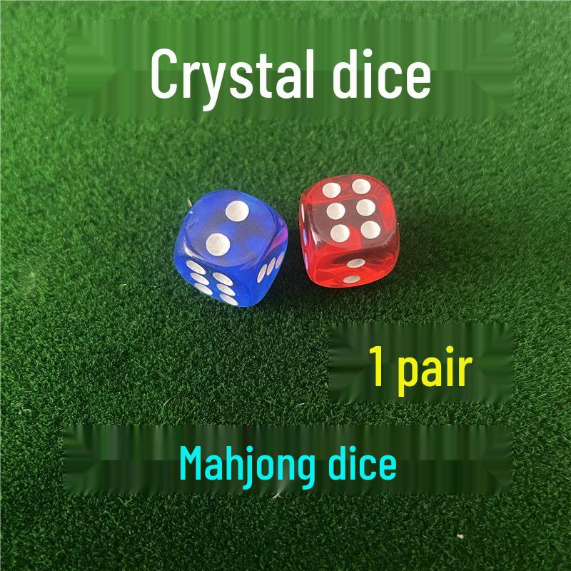 Silicone Mahjong Dice, Silent Crystal Dice & Anti-Noise Dice Tray Set