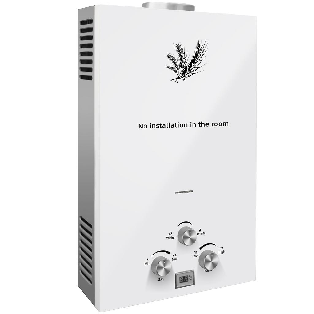 SIHAO 6L 8L 10L 12L 16L 18L GPL Portatile Scaldabagno Istantaneo a Gas Propano GPL Murale Senza Serbatoio Display Digitale