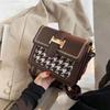 Premium broadband woolen small bag women's bag versatile popular new trendy shoulder versatile messenger small square bag