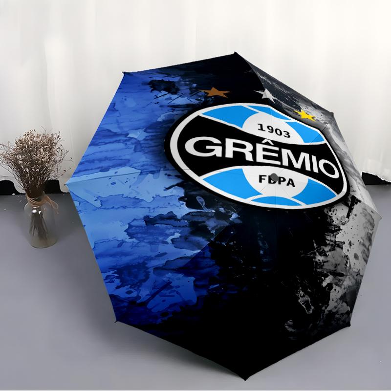 Printed Grêmio logo Folding Umbrella,Outdoor,Leisure,And Travel Umbrella,Durable Umbrella Fabric,Birthday And Holiday Gift