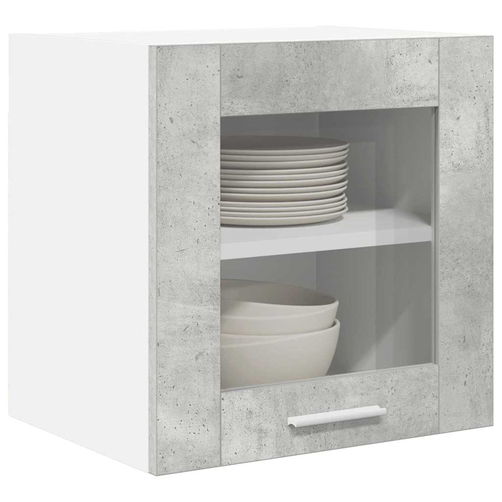 Riga Wall Mounted Storage Cabinet Set 2 pcs Concrete Grey 40 x 31 x 40 cm