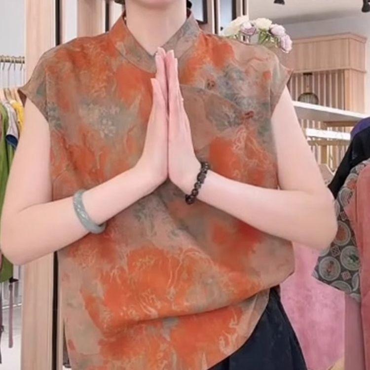 Unique and beautiful unique chic top women's summer super beautiful 2025 short-sleeved top in summer