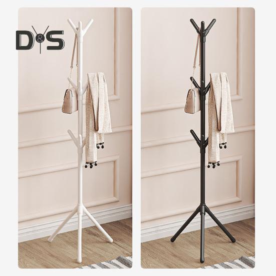 Multi Hook Clothes Rack Stand Coat Hanger High Stability Adjustable Height Easy Assembly Freestanding Clothing Storage Rack