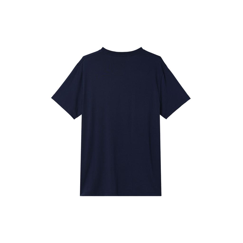 Levis Letter Logo Printed Round Neck Short Sleeve T-Shirt Men Tops Navy-Blue A9224-0002
