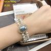 Necklace Gray Shell Pearl Colored Glazed Neck Chain Stud Earrings Bracelet Set
