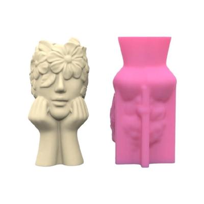 Silicone Ornament Moulds Silicone Vase Molds Human Body Shape Flexible Crafting Moulds Silicone Texture Crafting Moulds