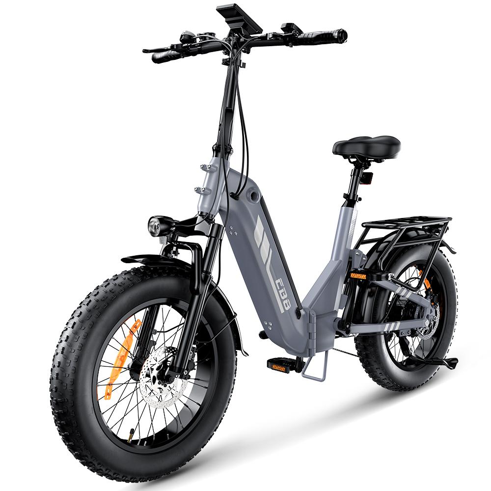 iScooter EB8 Opvouwbare Elektrische Fiets met 48V 15Ah Batterij grijs