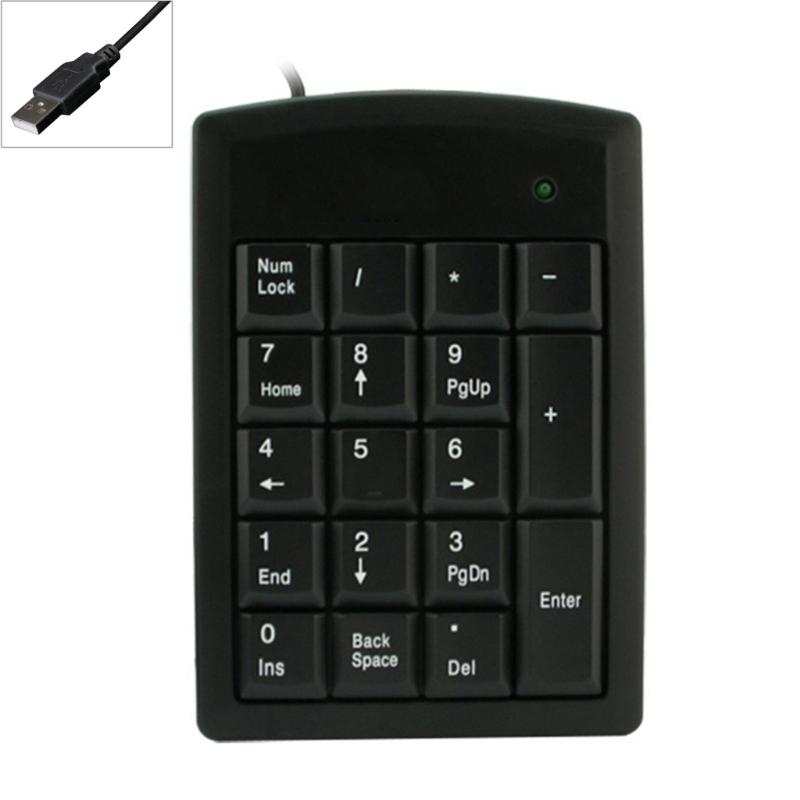 USB Numerics Keyboards With 18 Silents Button Deskstop Number Pad For Laptop Desktop Office