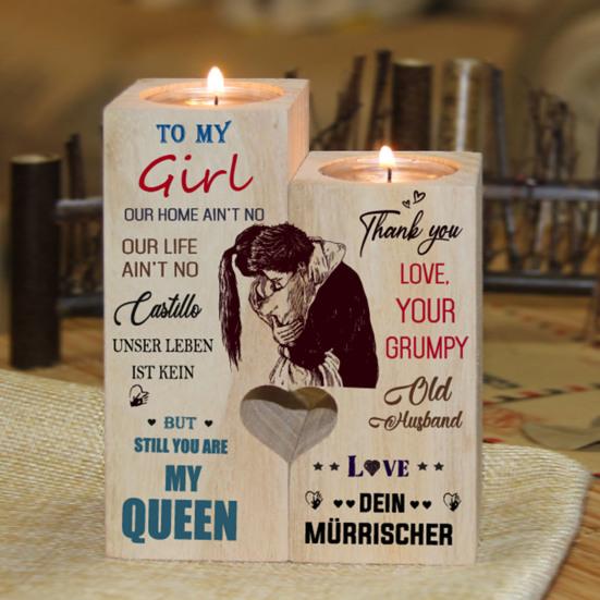 

Креативный деревянный подсвечник в форме сердца, подсвечник, подарок на день Святого Валентина