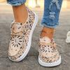Casual Flat Laced Women's Loafers Spring Style Breathable Canvas Shoes Comfortable Spring Autumn Winter Seasonal Flats