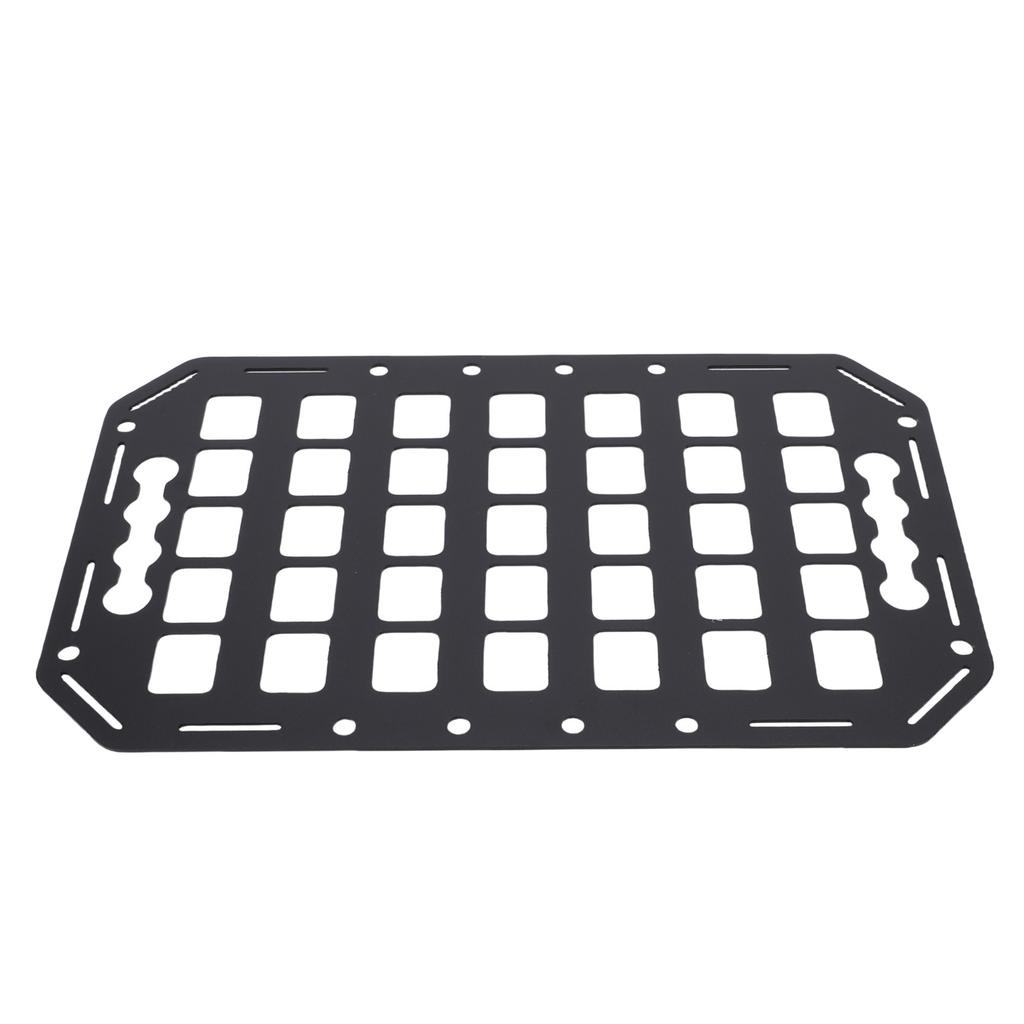 Truck Bed Molle Panel Rack 15x9.25x0.08in Aluminum Use with L Track Tool Cargo Storage Molle Panel for Cars SUVs Pickup