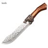 4pcs Stainless Steel Hand Forged Kitchen Knife Boning Knife Killing Pig Knife with Sharp Butcher Knife Fruit Knife