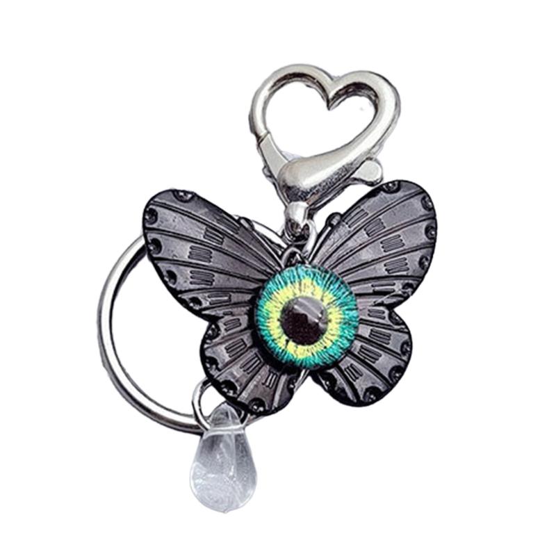 

Punk Cross Pendant Keyring Unique Keychain Car Backpace Charm Women Butterfly Key Holder Kids Birthday Valentines Gift
