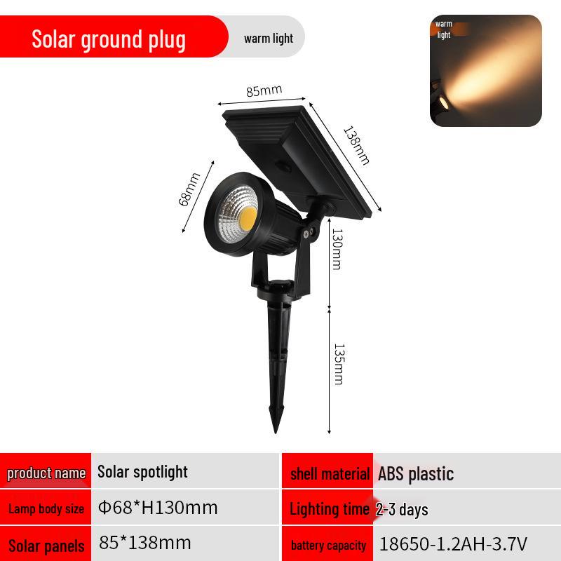 Waterproof Outdoor Solar LED Spotlights for Landscapes and Courtyards