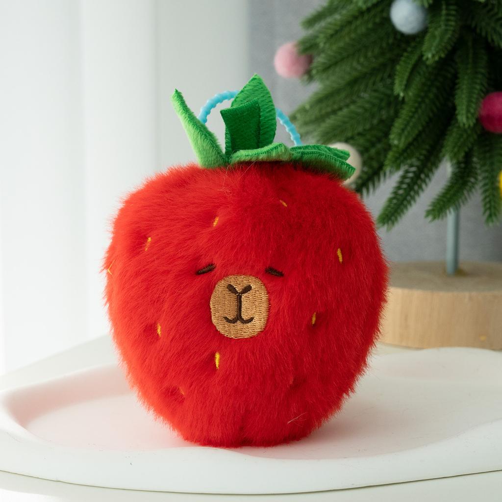 Kapibala Plüsch-Anhänger, süße Capybar-Puppe, Stoffpuppe, Schlüsselanhänger, 10,2 cm große Greifpuppe