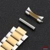 18mm 20mm 22mm 24mm Stal Nierdzewna Pasek do Zegarka Srebrny Złoty Czarny Metalowy Składany Zapięcie Uniwersalny Pasek Zakrzywiony Końiec Bransoletki do Zegarków