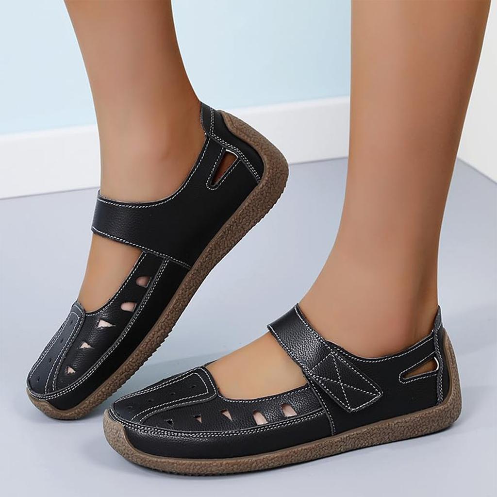Summer Handmade Retro Soft Sole Mom Shoes Leather Casual Women's Footwear