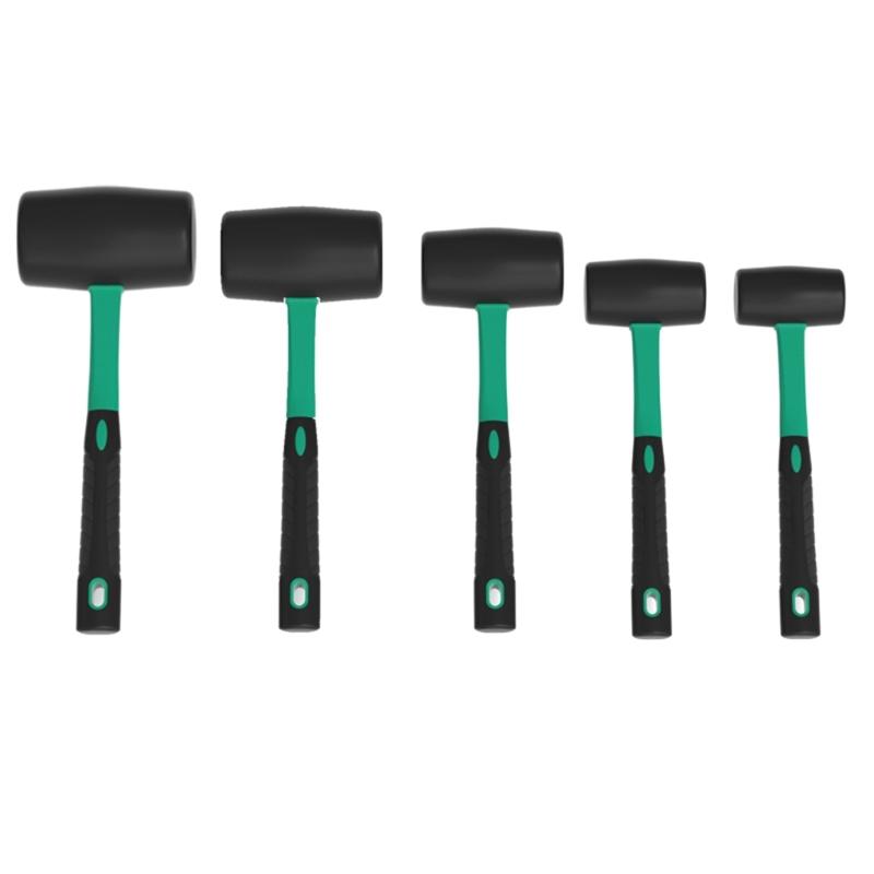 Heavy Duty AntiSlip Rubber Hammer Professional Tile Laying Tool With Ergonomic Grip And Double Head Design Mallets