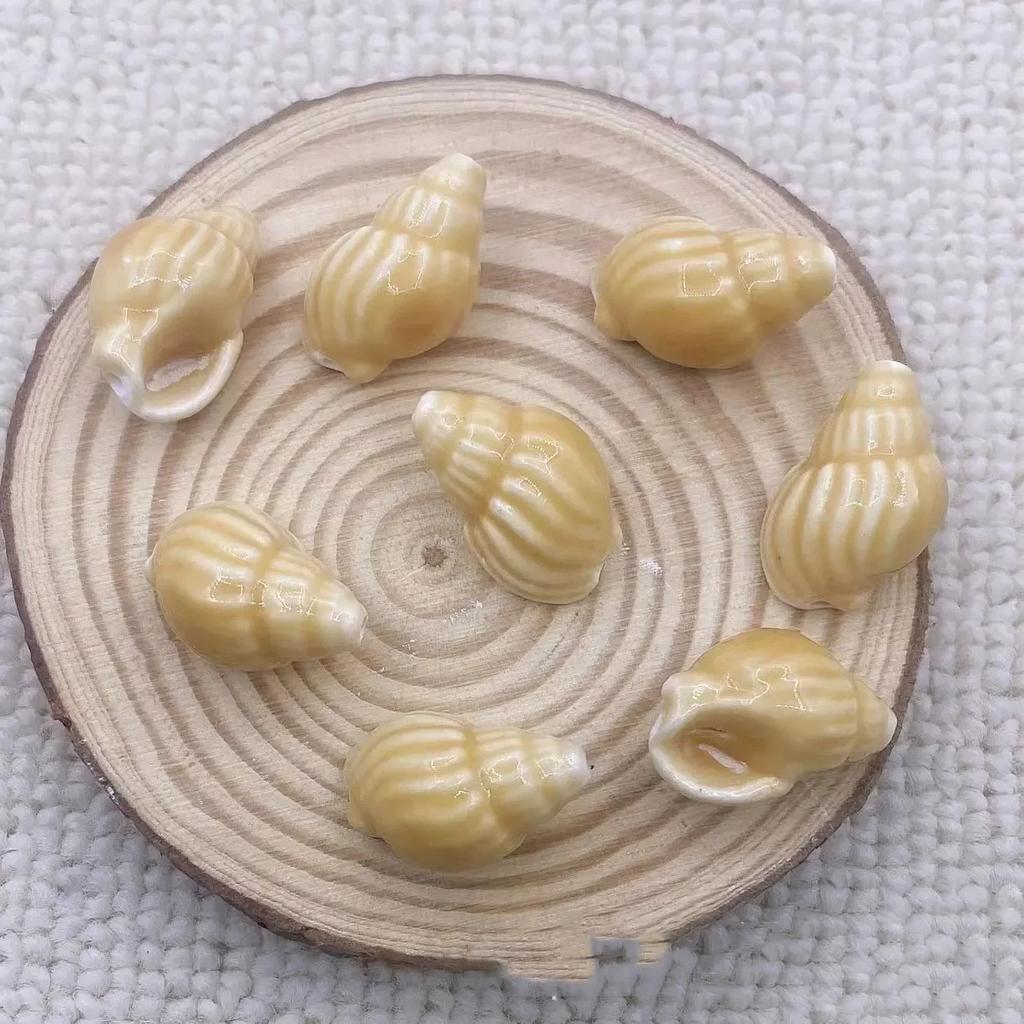DW43 10Pcs Fashion Conch Shape Good-looking Ceramic Porcelain Beads DIY Handmade Pendant Bracelet Necklace Accessories Jewelry