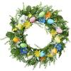 Handmade Easters Flower Wreath Beautiful Festival Easters Eggs Wreath Decoration for Shop Window and Home Door