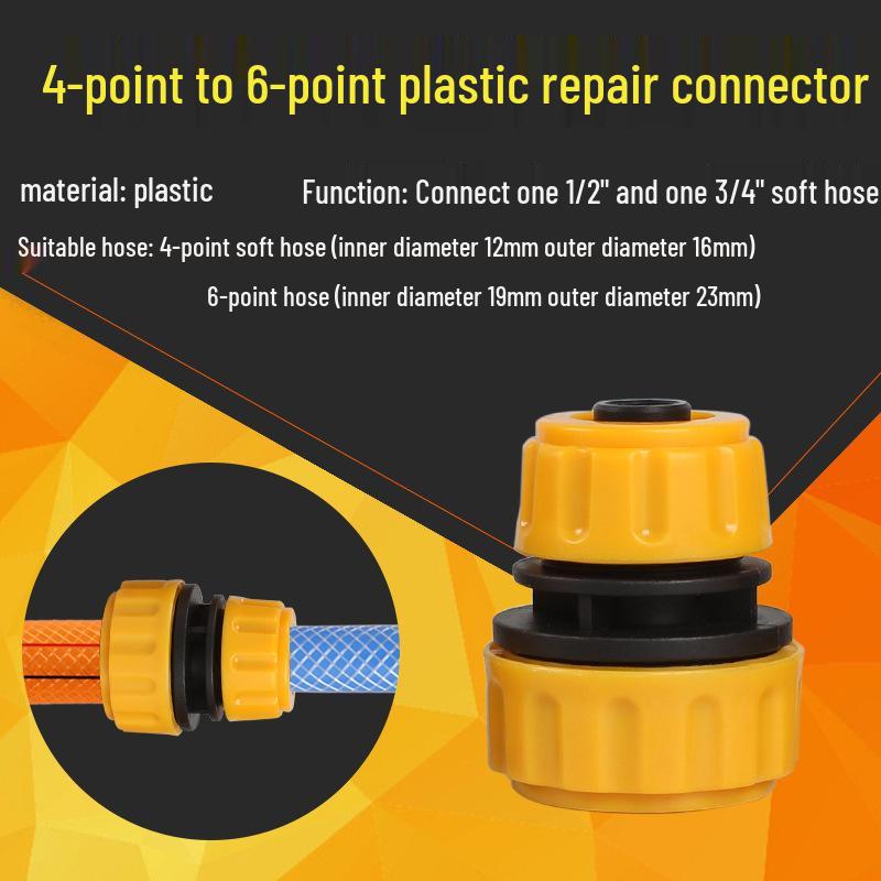 Four-Point Hose Extension Connector for Garden & Car Wash.