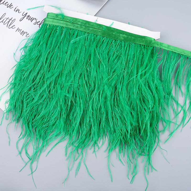 Diy Handmade Accessories Colorful Ostrich Feather Cloth Edge Decorative Accessories Clothing Accessories Wedding Skirt