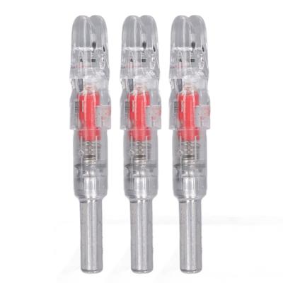 3PCS Lighted Nocks for Arrows Automatic Lighting 6.2mm Internal Diameter Archery Shaft Luminous Arrow Tail for Outdoor Red