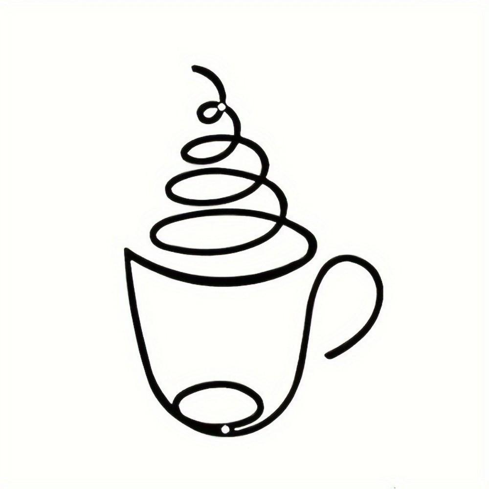 3pcs Minimalist Coffee Cup Wall Hangings Nordic Style Coffee Shop Decorations Wall Art Kitchen