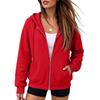 Women's Oversized Zip-Up Sweatshirt Jacket with for Fall Casual Wear