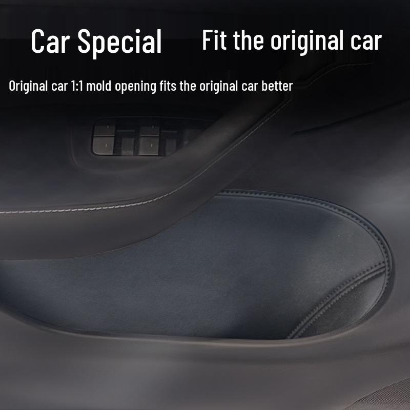 Grid Model Y Door Storage Anti-Slip Mat & Leather Interior Protection Accessories